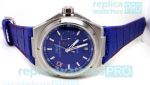 Copy IWC Schaffhausen 7 Days Blue Dial Silver Bezel Watch